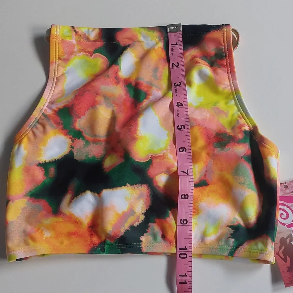 Kanu surf  Girls beach tropical Reef set two piece black Yellow‎ size 10